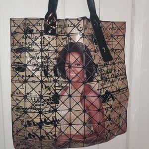 Artistic Black and Tan Tote Bag
